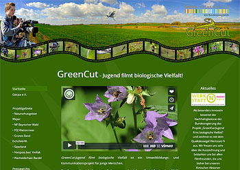 Internetseite Green-Cut - Jugend filmt biologische Vielfalt.